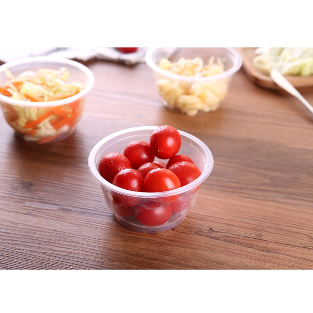 Food Snacks Party - 50 шт. одноразовых пластиковых мисок, прозрачные,