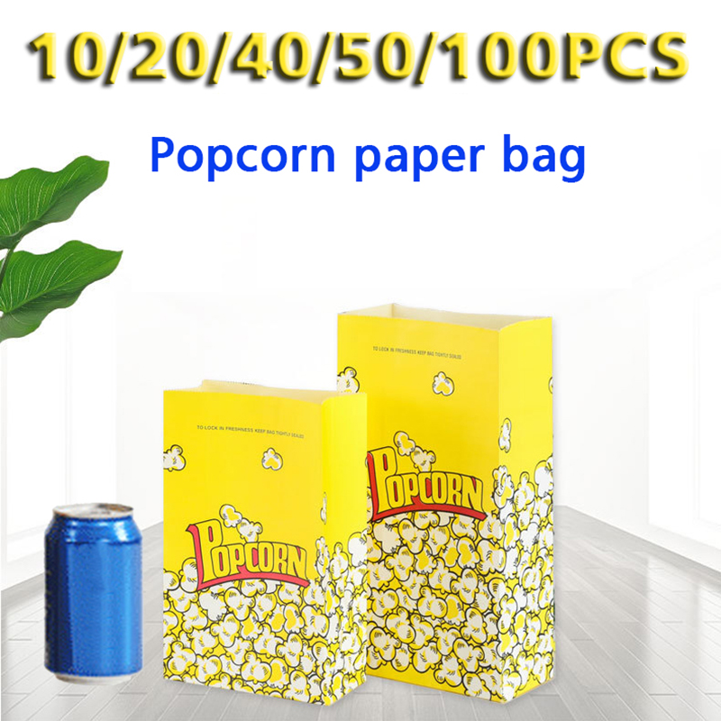 Food Day Snacks - 10/20/30/50/100 шт. Желтые бумажные пакеты для