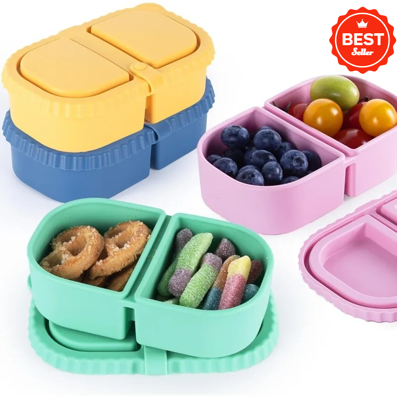 Food And Snacks For Picnic - Многоразовые силиконовые контейнеры для закусок с