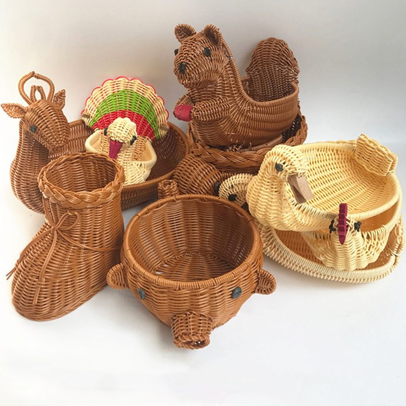 Food Snacks Basket - Плетеная корзина для фруктов из ротанга,