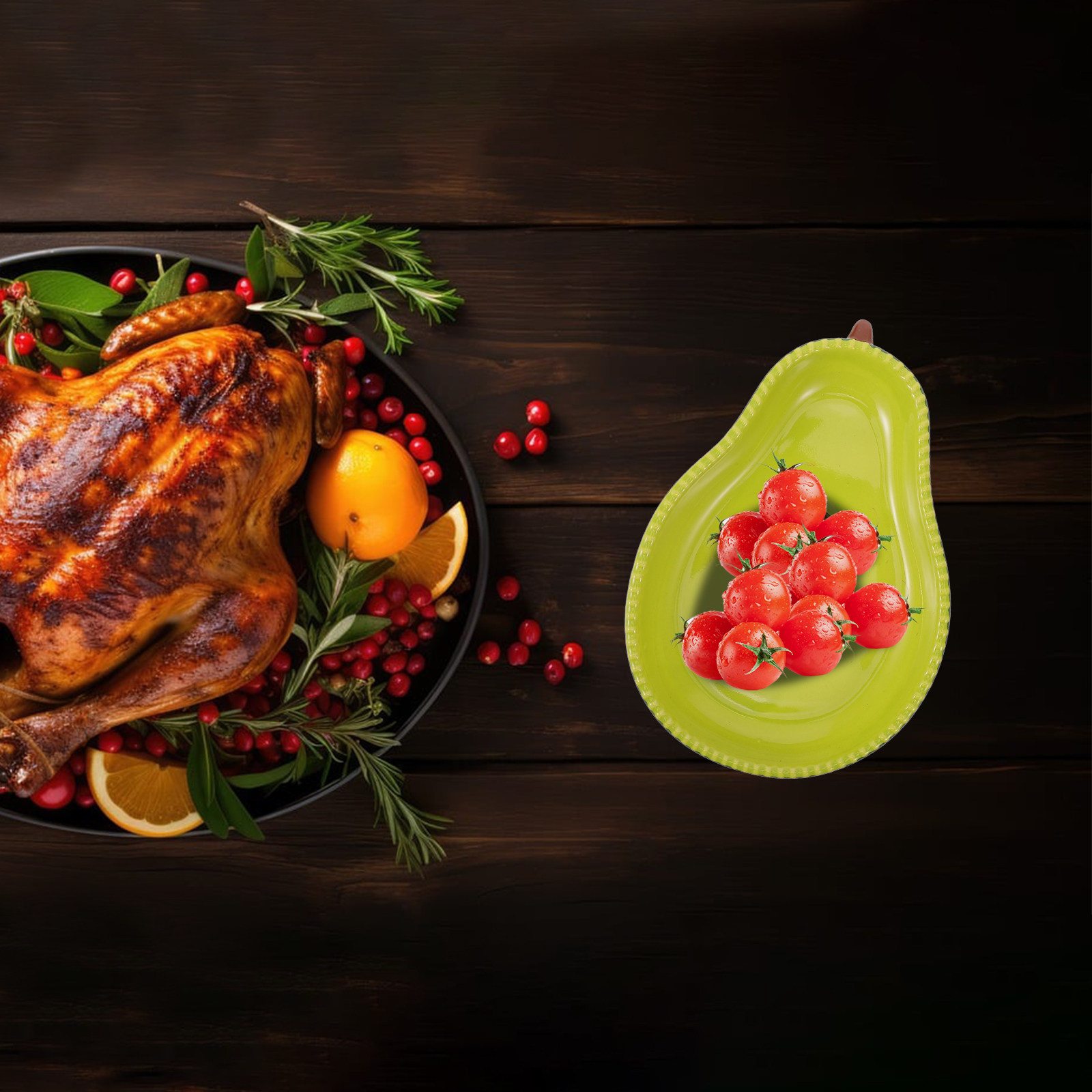 Food Snacks Party - Керамическая тарелка в форме авокадо для