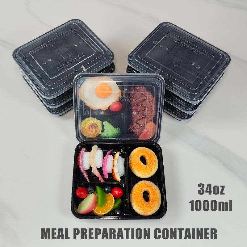 Food And Snacks For Picnic - Контейнеры для еды с 3 отделениями,