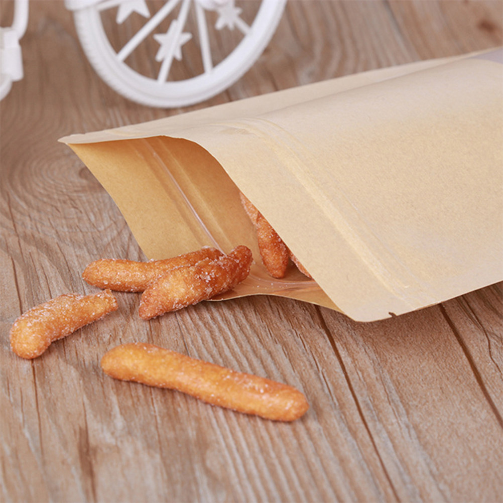 50 шт. крафт-пакетов с застежк – обзор и цена Food Snack