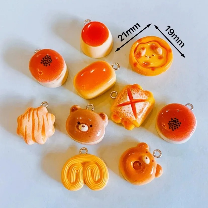 10 шт. милых подвесок из смолы – обзор и цена Food Snacks Party